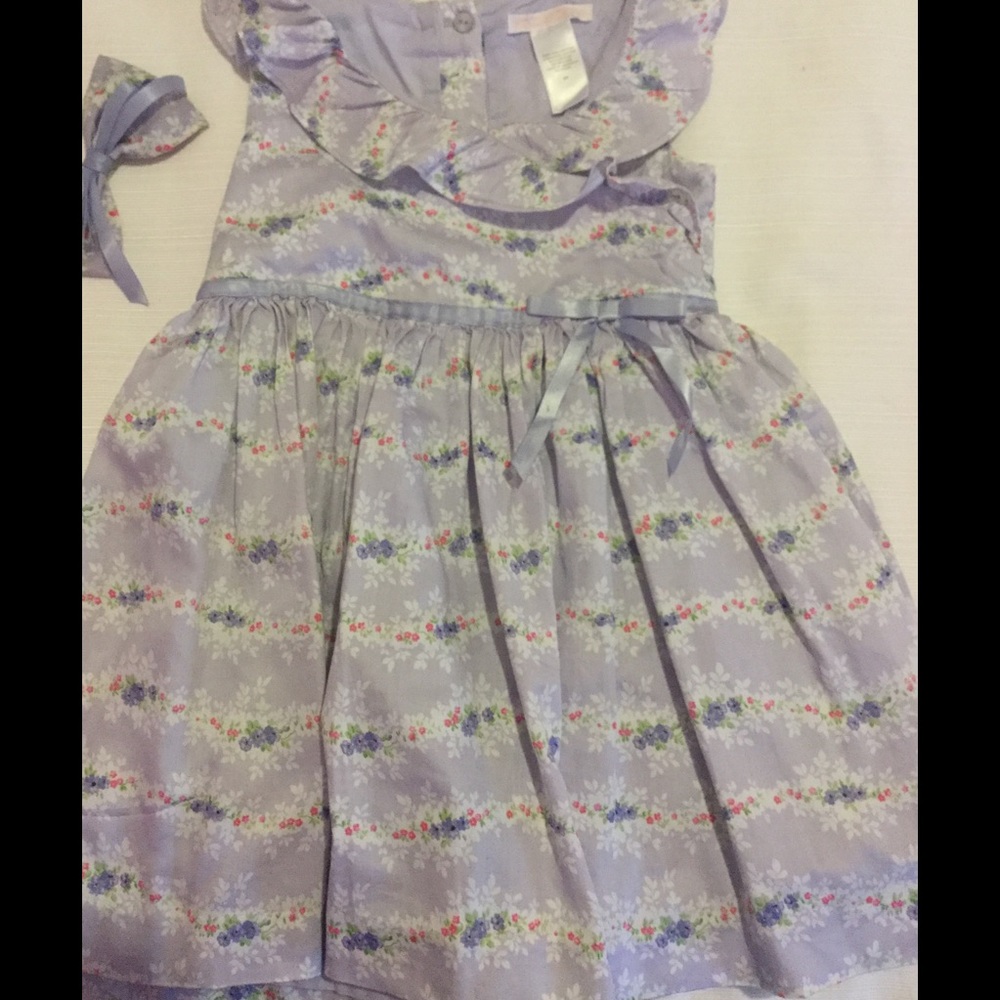 🌸Janie and Jack violet flower dress EUC size 2t🌸